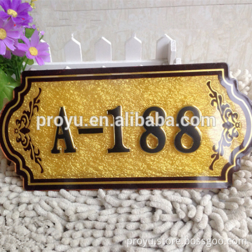High quality Hotel project Door Room number plate
